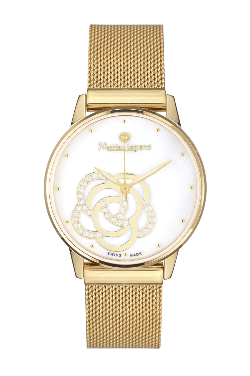 bracelet watches — Mesh bracelet Galantine — Band — gold
