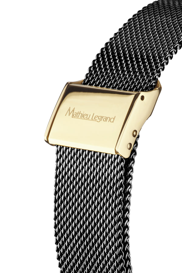 bracelet watches — Mesh bracelet Galantine — Band — black gold