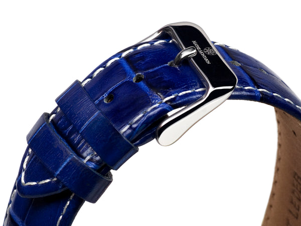 bracelet watches — Leather strap Réserve de Marche — Band — blue silver