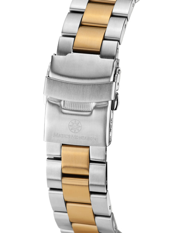 bracelet watches — Steel bracelet Globe Trotter — Band — bicolour gold silver