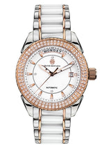 bracelet watches — Stainless steel-ceramic bracelet La Magnifique — Band — white rose gold silver