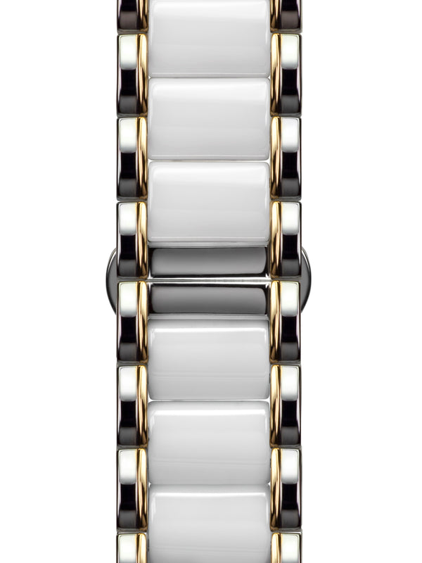 bracelet watches — Stainless steel-ceramic bracelet La Magnifique — Band — white gold silver