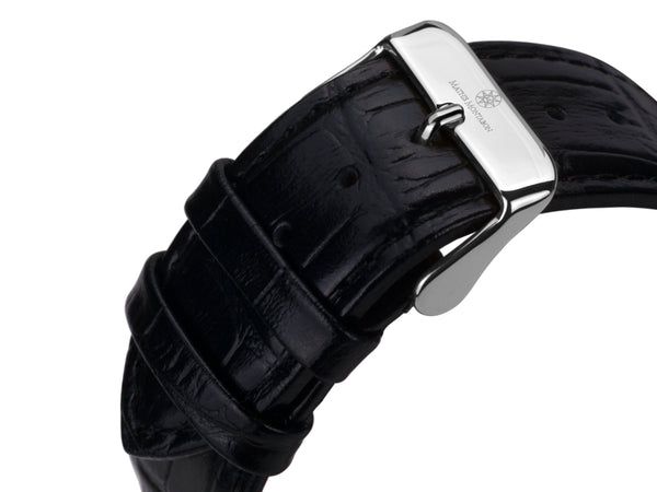 bracelet watches — Leather strap La Grande — Band — black silver
