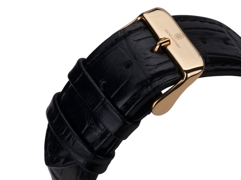 bracelet watches — Leather strap La Grande — Band — black gold