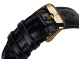 bracelet watches — Leather strap Retrograde — Band — black gold