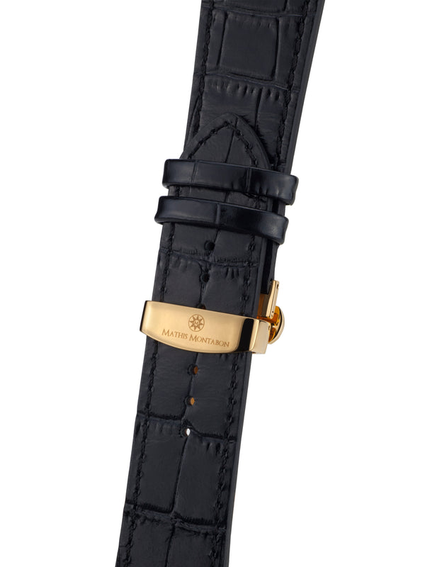 bracelet watches — Leather strap Noblesse — Band — black gold