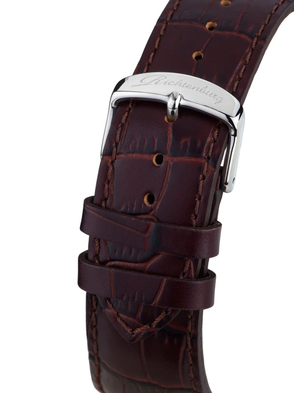 bracelet watches — Leather strap Arkadius — Band — dark brown silver