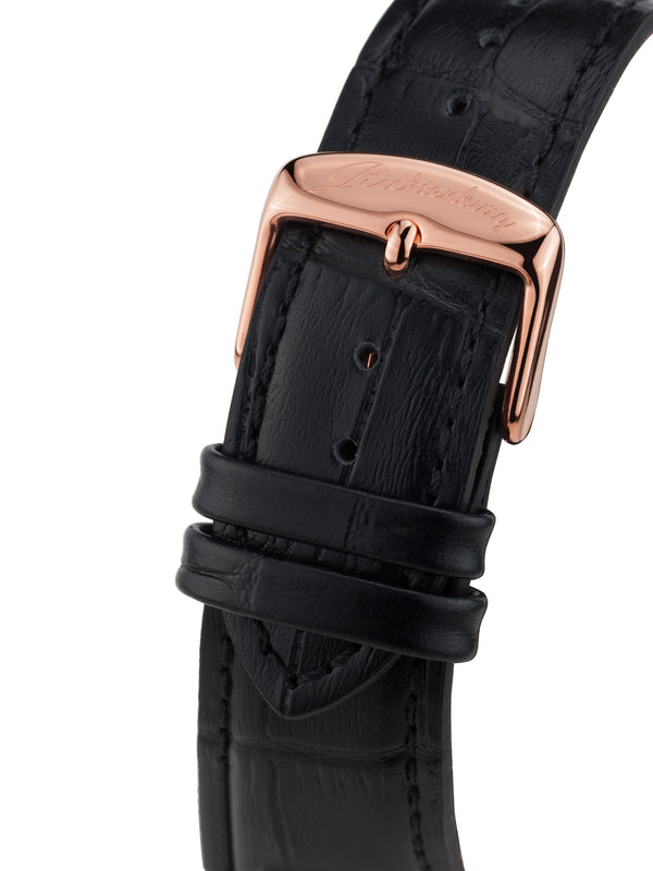bracelet watches — Leather strap Dorothea — Band — black rose gold