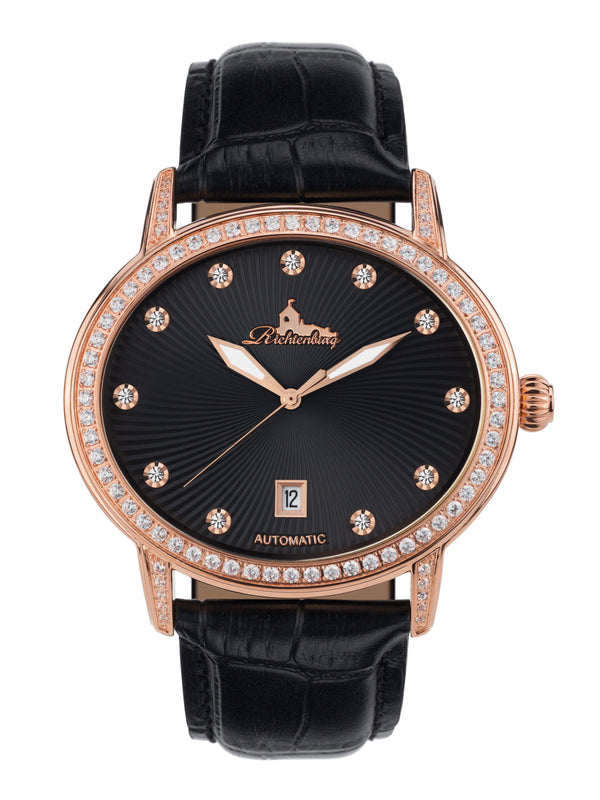 bracelet watches — Leather strap Dorothea — Band — black rose gold