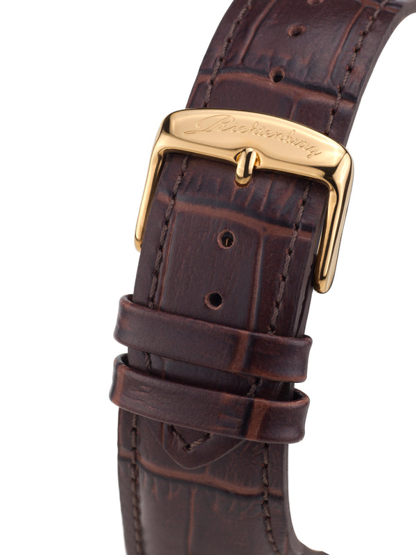 bracelet watches — Leather strap Dorothea — Band — brown gold