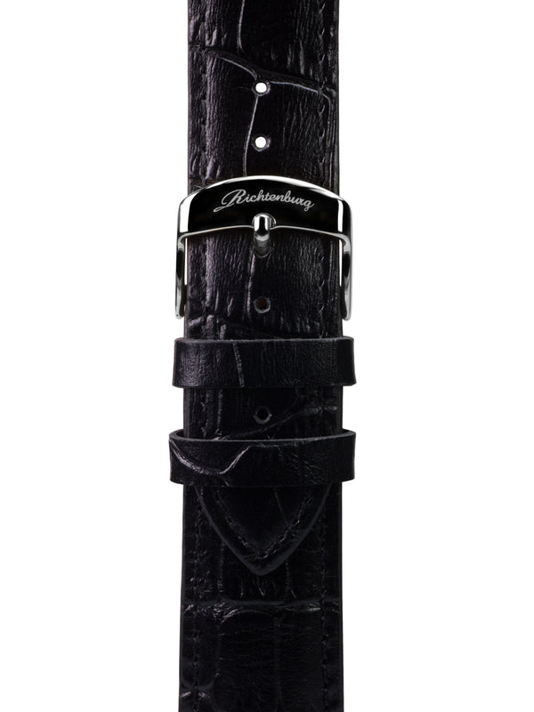 bracelet watches — Leather strap Athen — Band — black silver