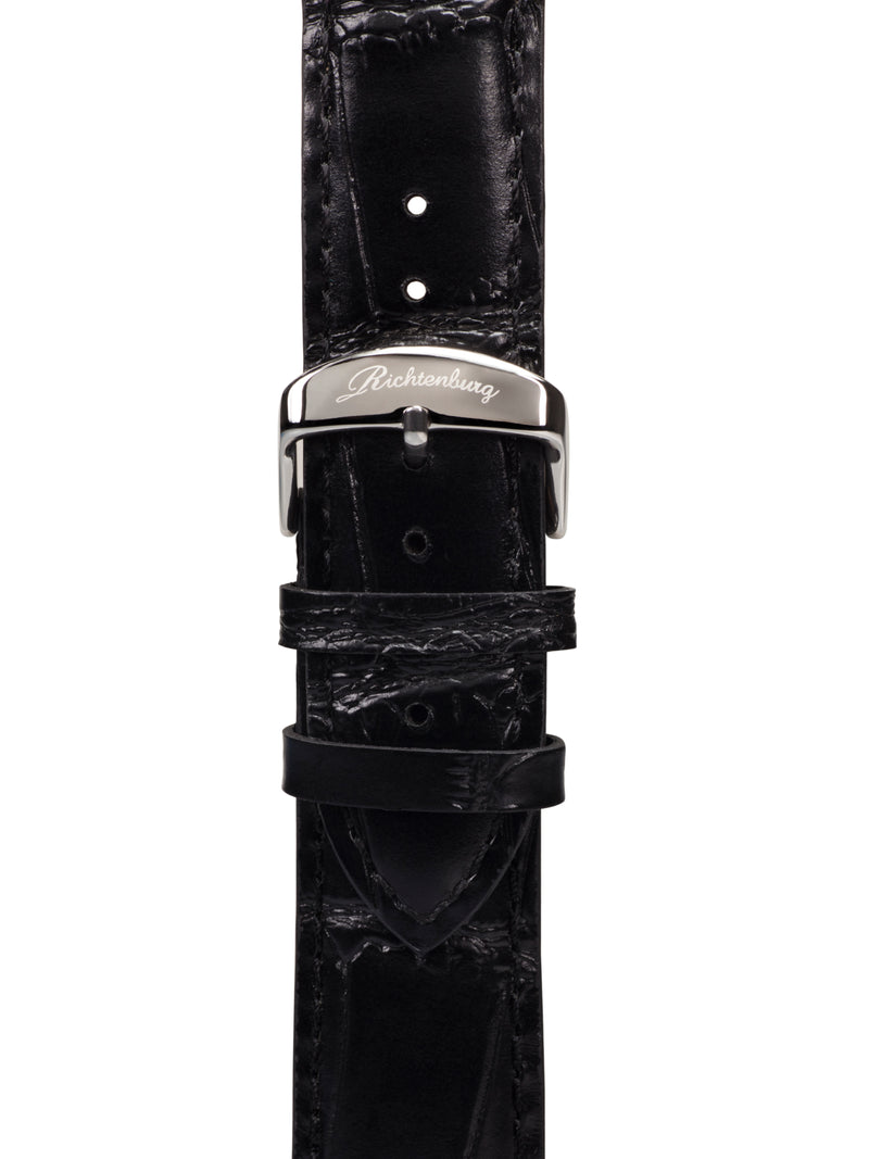 bracelet watches — Leather strap Kaiman — Band — black silver