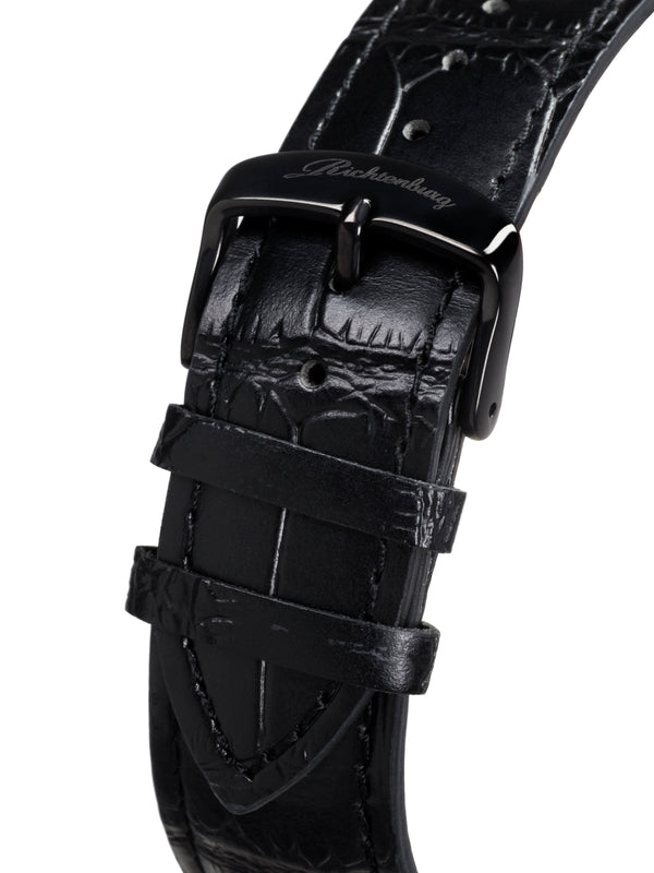 bracelet watches — Leather strap Lugano — Band — black black