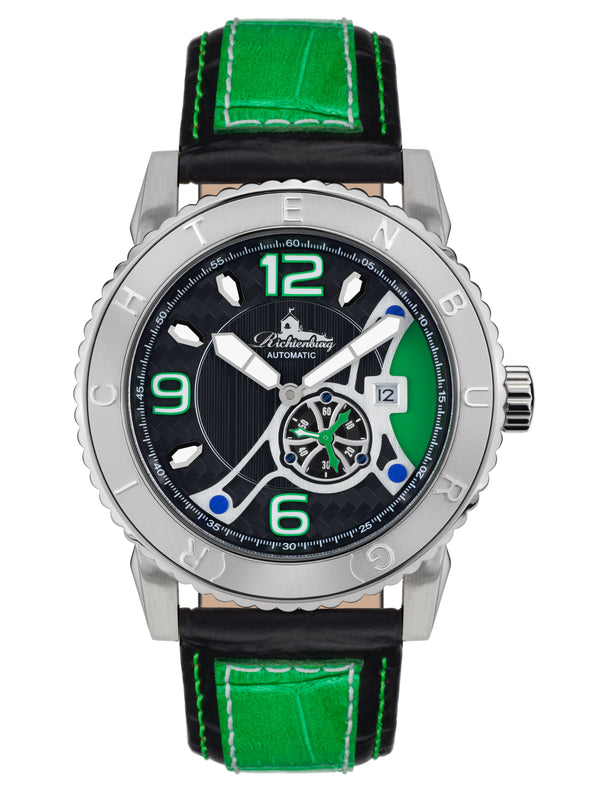 bracelet watches — Leather strap Jakarta — Band — black green silver