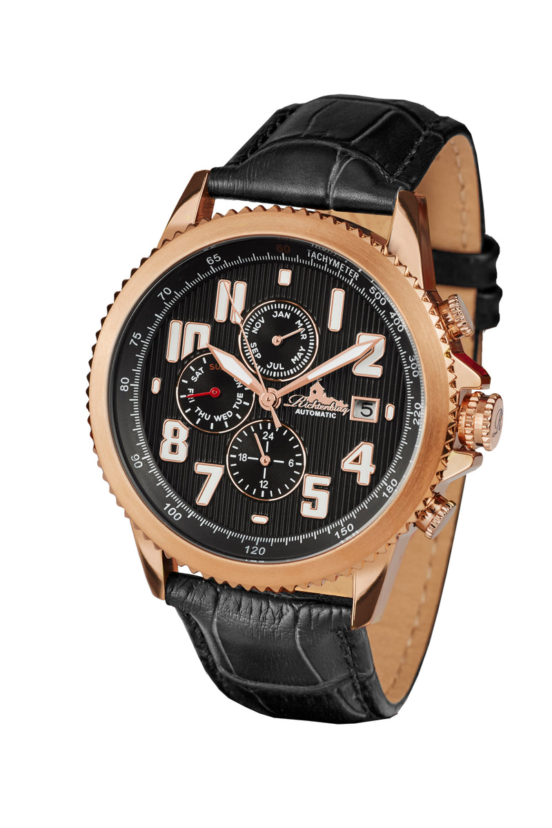 Automatic watches — Threeway — Richtenburg — rosegold IP black