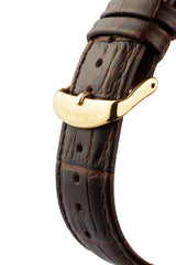 bracelet watches — Leather strap Threeway — Band — brown gold