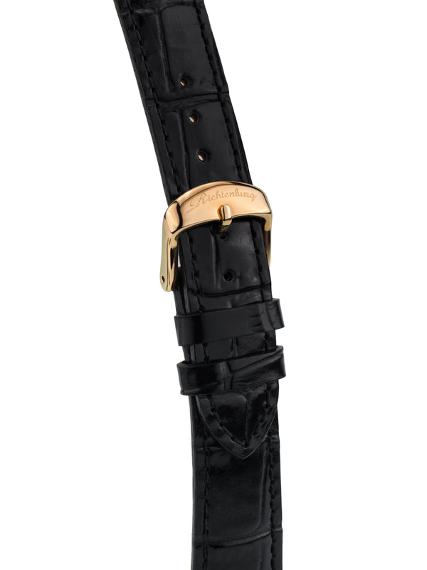 bracelet watches — Leather strap Gesa — Band — black gold