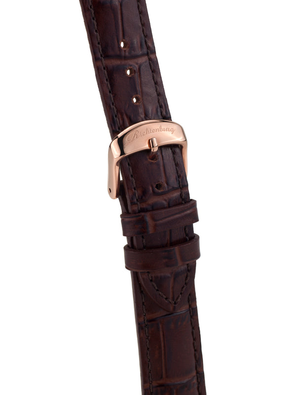 bracelet watches — Leather strap Gesa — Band — brown rose gold
