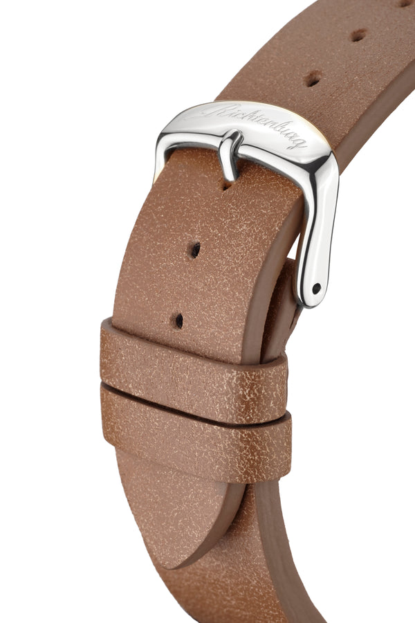 bracelet watches — Leather strap Burbank — Band — brown silver